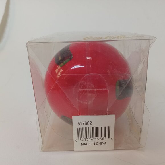 Vintage 1993 Coca Cola Christmas Ball Ornament With Red & White Bows - Picture 12 of 12